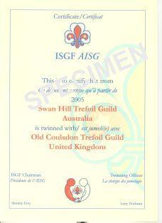 Twinning certificate